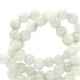 Jade Natural stone beads 6mm Light grey